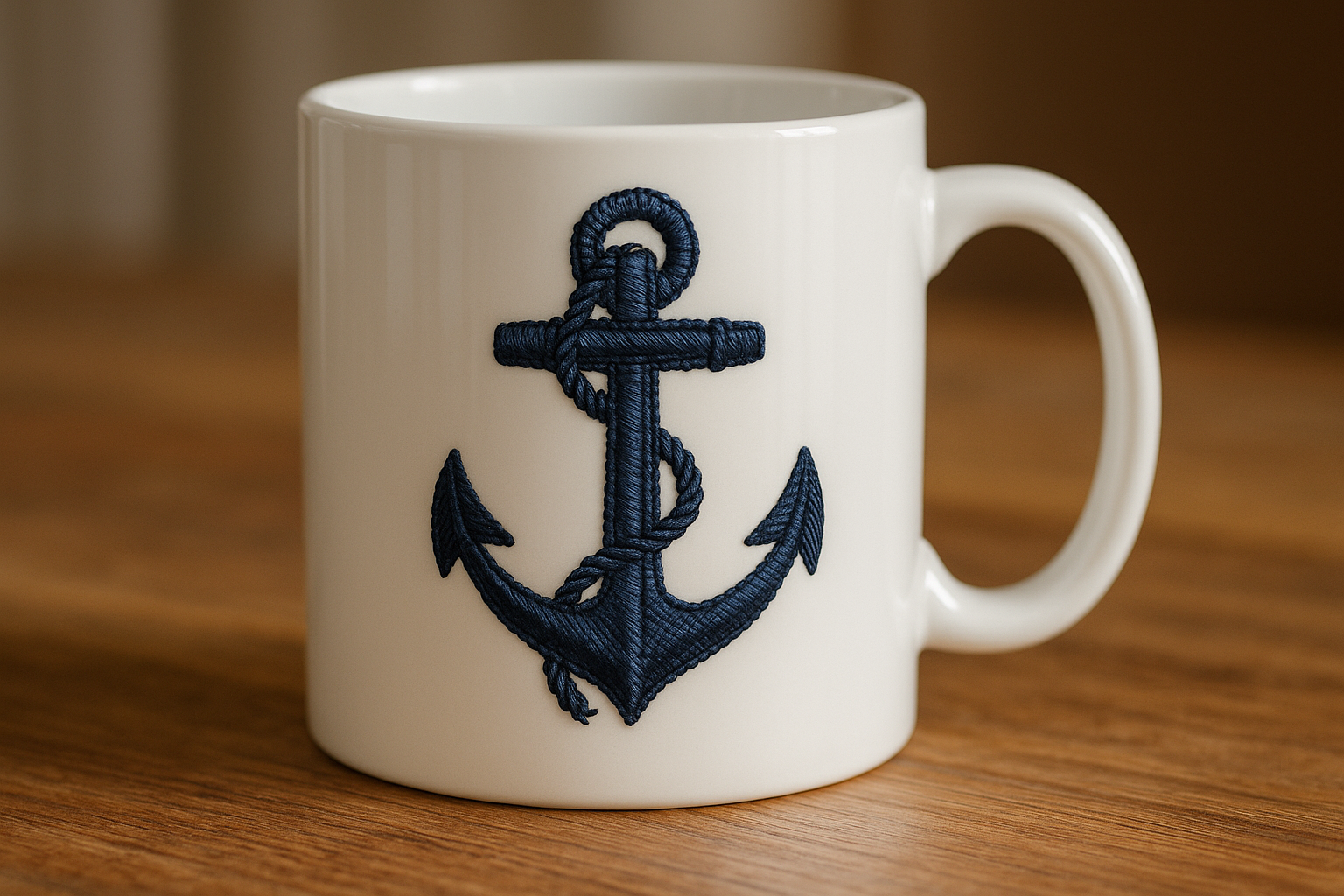 Tasse bedruckt - Anker Design Maritime Kaffeebecher